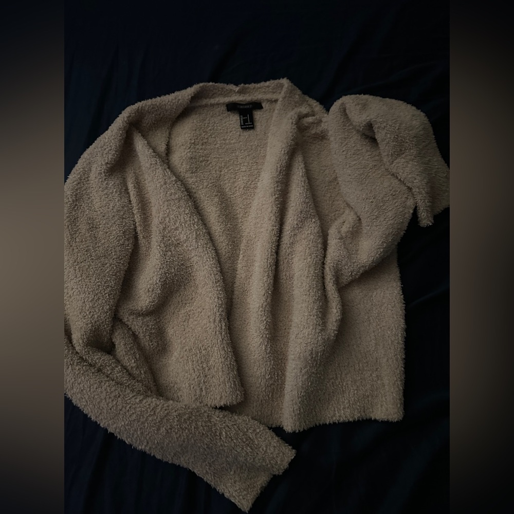Tan Fuzzy Forever 21 sweater!